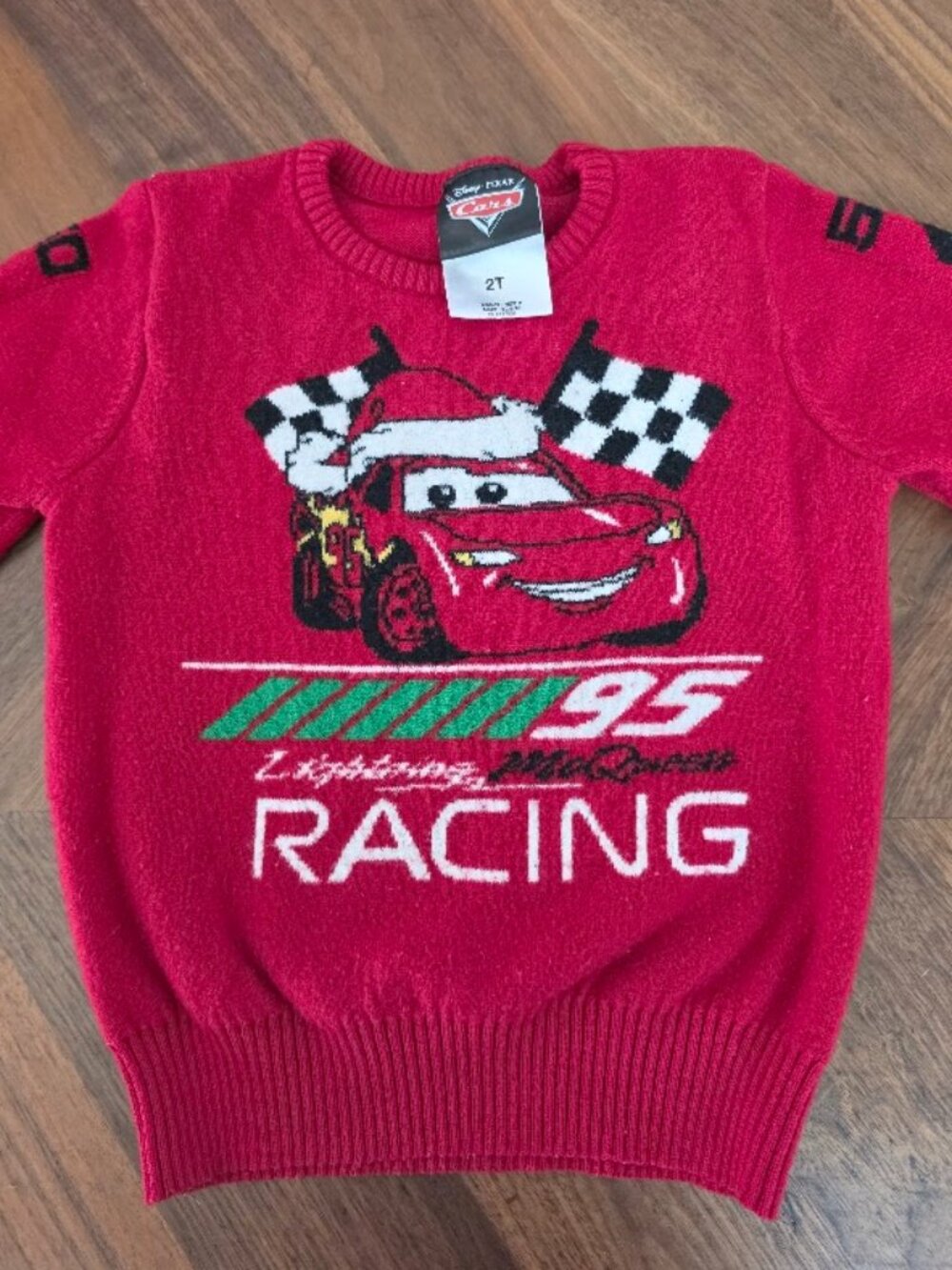 Cars Lightning McQueen Holiday Christmas Knit Sweater